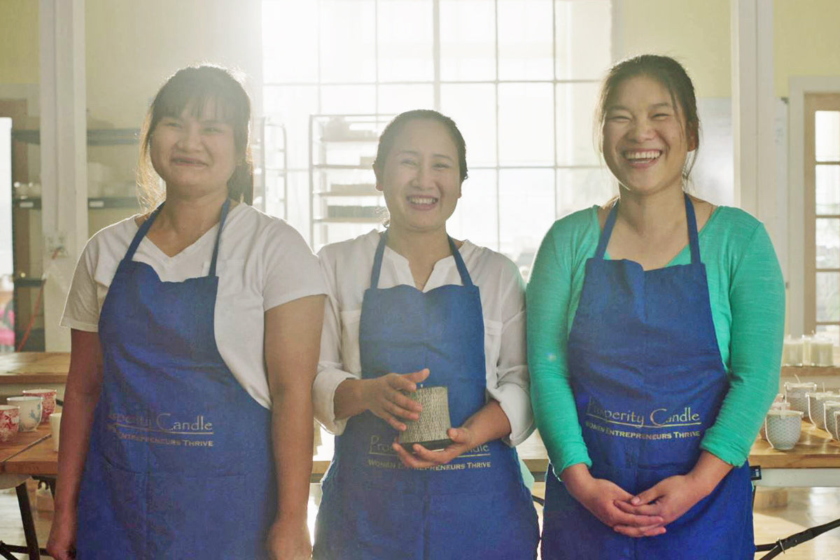 Celebrating 10 Years of Impact - handpoured fair trade candles made in the U.S. by women artisans