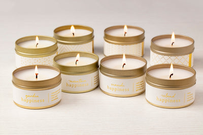 Happiness Travel Tin Candles