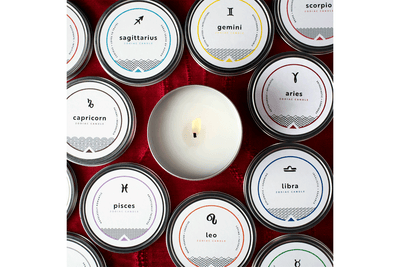 Shopify Zodiac Candles fair trade soy blend ethically handmade by women artisans at Prosperity Candle supporting refugees